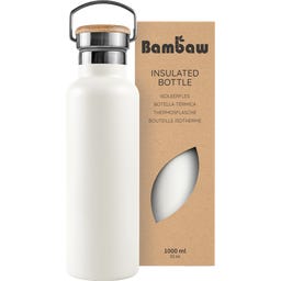 Insulated Stainless Steel Bottle, 1000 ml  - Polar White