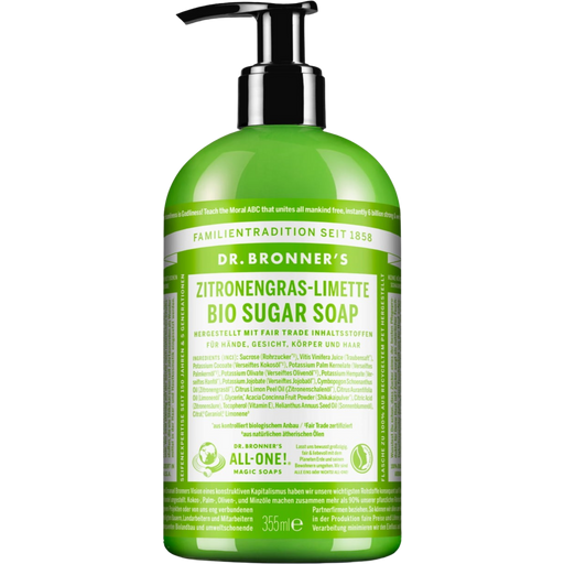 Dr. Bronner's Lemongrass & Lime Sugar Soap - 355 ml
