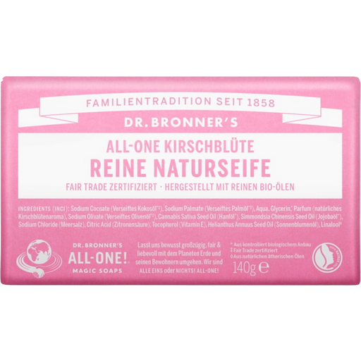Dr. Bronner's Cherry Blossom Bar Soap - 140 g