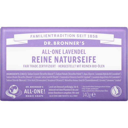 Dr. Bronner's Lavender Bar Soap - 140 g