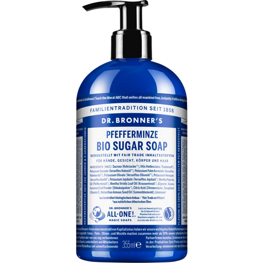 Dr. Bronner's Pfefferminze Sugar Soap - 355 ml