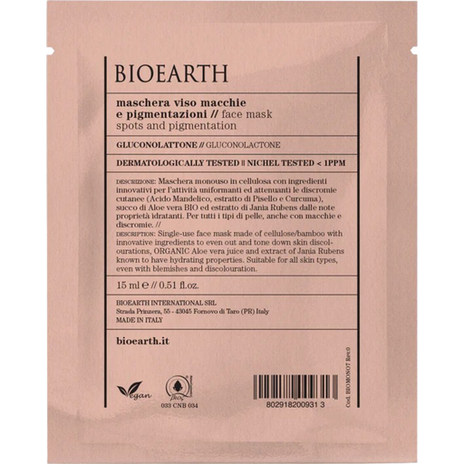 bioearth Maschera Viso Macchie e Pigmentazioni - 15 ml