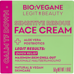 BIO:VÉGANE Legit Beauty Sensitive Rescue Face Cream - 50 мл