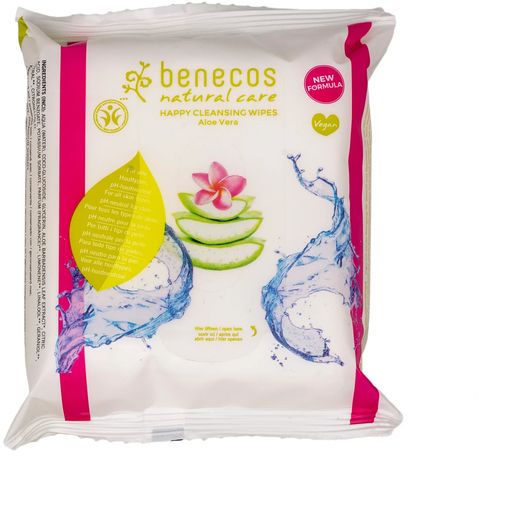 benecos Natural Care Happy Cleansing Wipes - 25 unidades