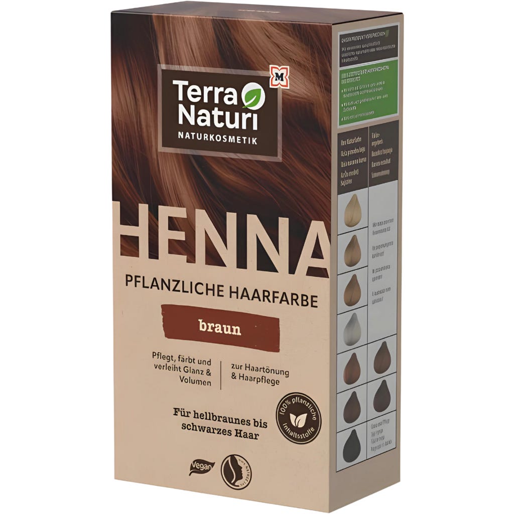 Terra Naturi Brown Henna Plant-based Hair Dye, 100 g - Ecco Verde