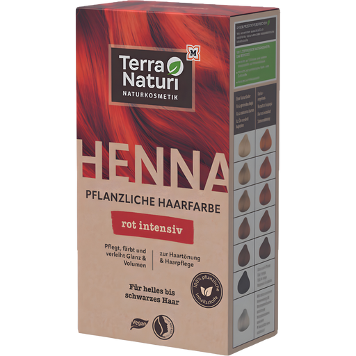 Terra Naturi Henna növényi hajfesték - intenzív vörös - 100 g