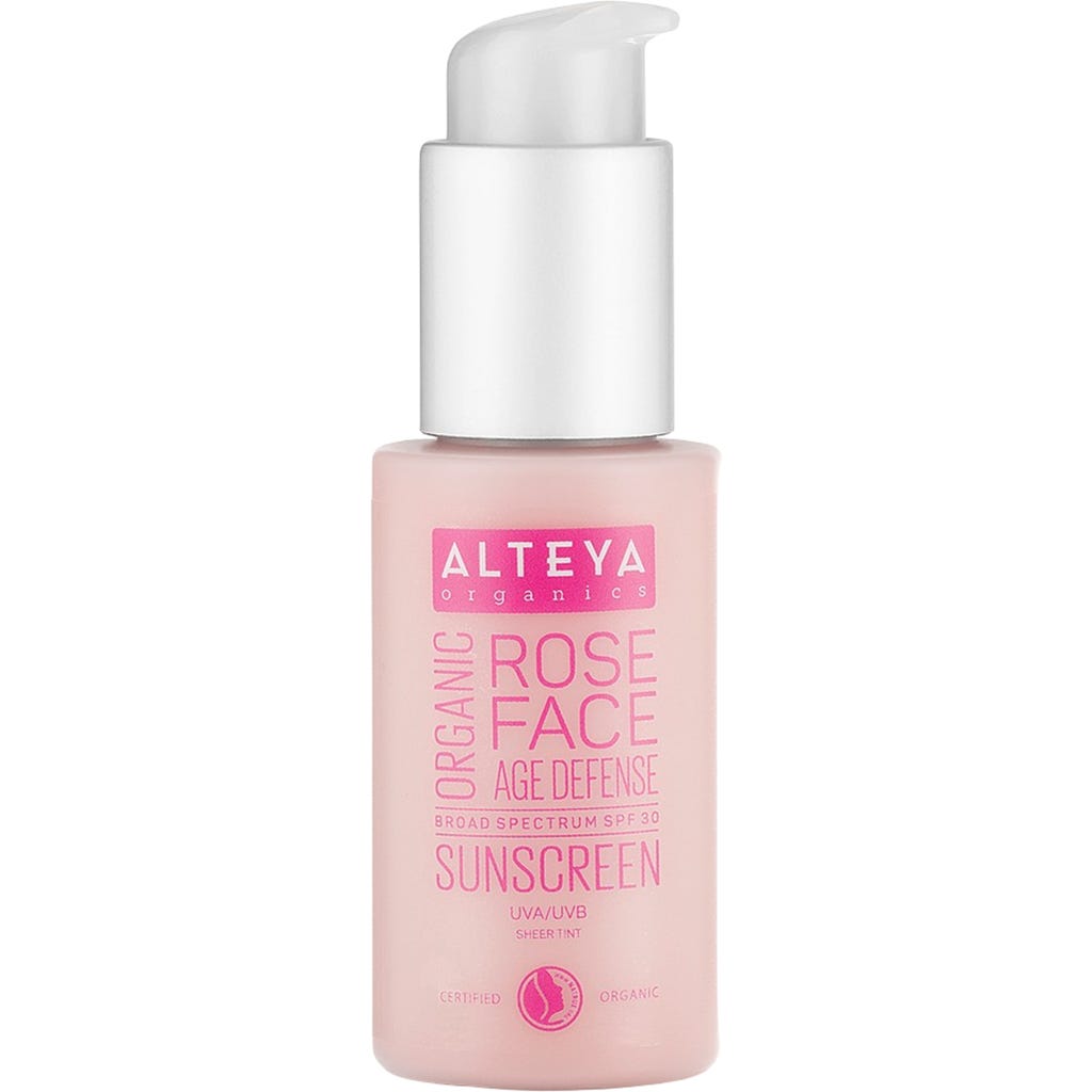Alteya Organics Organic Rose Face Sunscreen SPF 30, 50 ml - Ecco