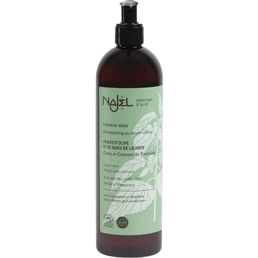 Shampoo al Sapone di Aleppo per Capelli Grassi - 500 ml