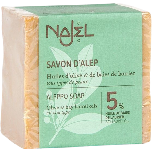 Najel Aleppo-saippua, 5% laakerinlehtiöljyä - 190 g