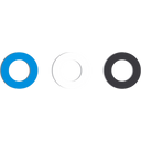 Soulbottle Gumijasti obroč (3 kosi) - Modra + bela + črna