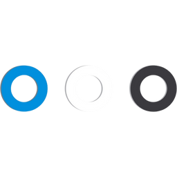 Soulbottle Gumeni prsten – set od 3 komada - Plava, bijela i crna