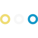 Soulbottle Rubberen Ring, Set van 3 - Geel, wit en blauw