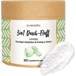 puremetics 3-in-1 Shower Fluff with Salt Peeling - Lime 