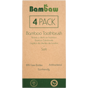 Bambaw Bambuszahnbürste Weich - 4 Stk