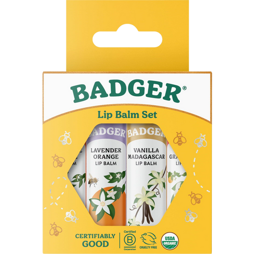 Badger Balm Classic Lipstick Set Gold - 1 Set