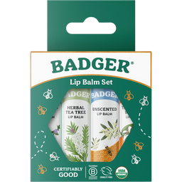 Badger Balm Classic Lipstick Set - Green - 1 Set