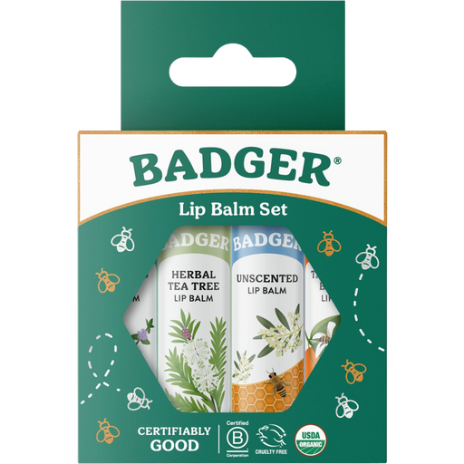 Badger Balm Classic Lipstick Set Green - 1 Set