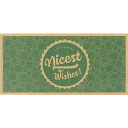 Nicest Wishes! - Tarjeta Regalo de Papel Reciclado Ecológico