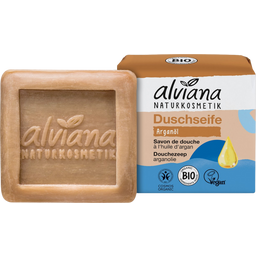 alviana Naturkosmetik Savon de Douche Solide à l'Huile d'Argan - 100 g