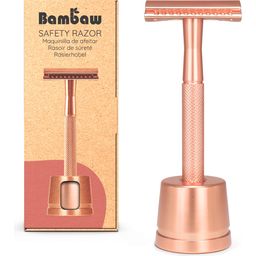 Bambaw Sigurnosni brijač sa stalkom za brijanje - Rosé Gold
