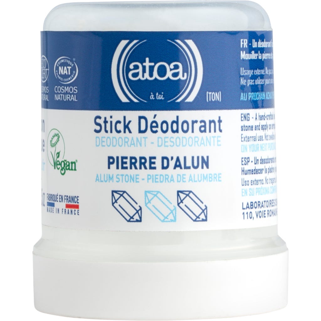 atoa Alum Stone Stick Deodorant, 100 g - Ecco Verde België