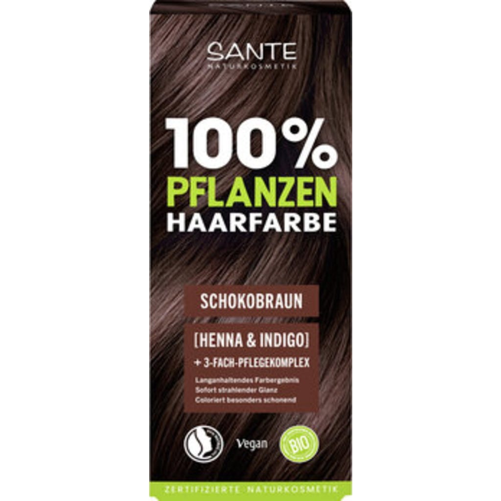 Santé – naturally Herbal Hair Color Chocolate Brown, 100 g - Ecco