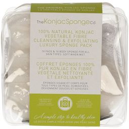 The Konjac Sponge Company Travel/Gift Sponge Duo Pack 100% Pure