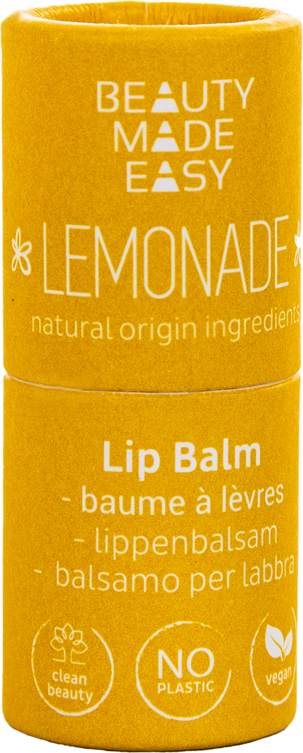 BEAUTY MADE EASY Paper Tube Lip Balm Summertime - Lemonade