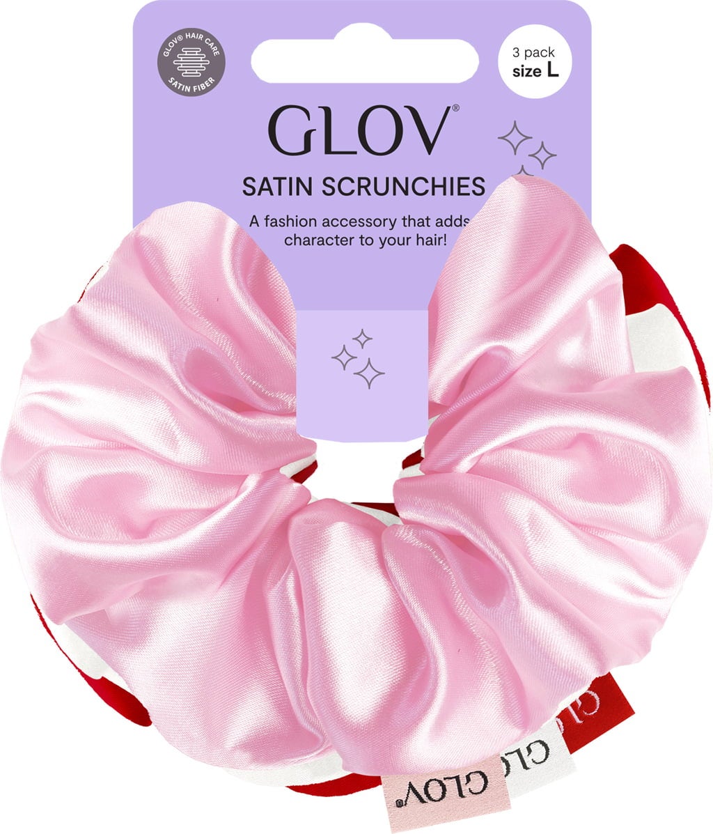 GLOV Scrunchies 3 Pack L - Pink/Red/White