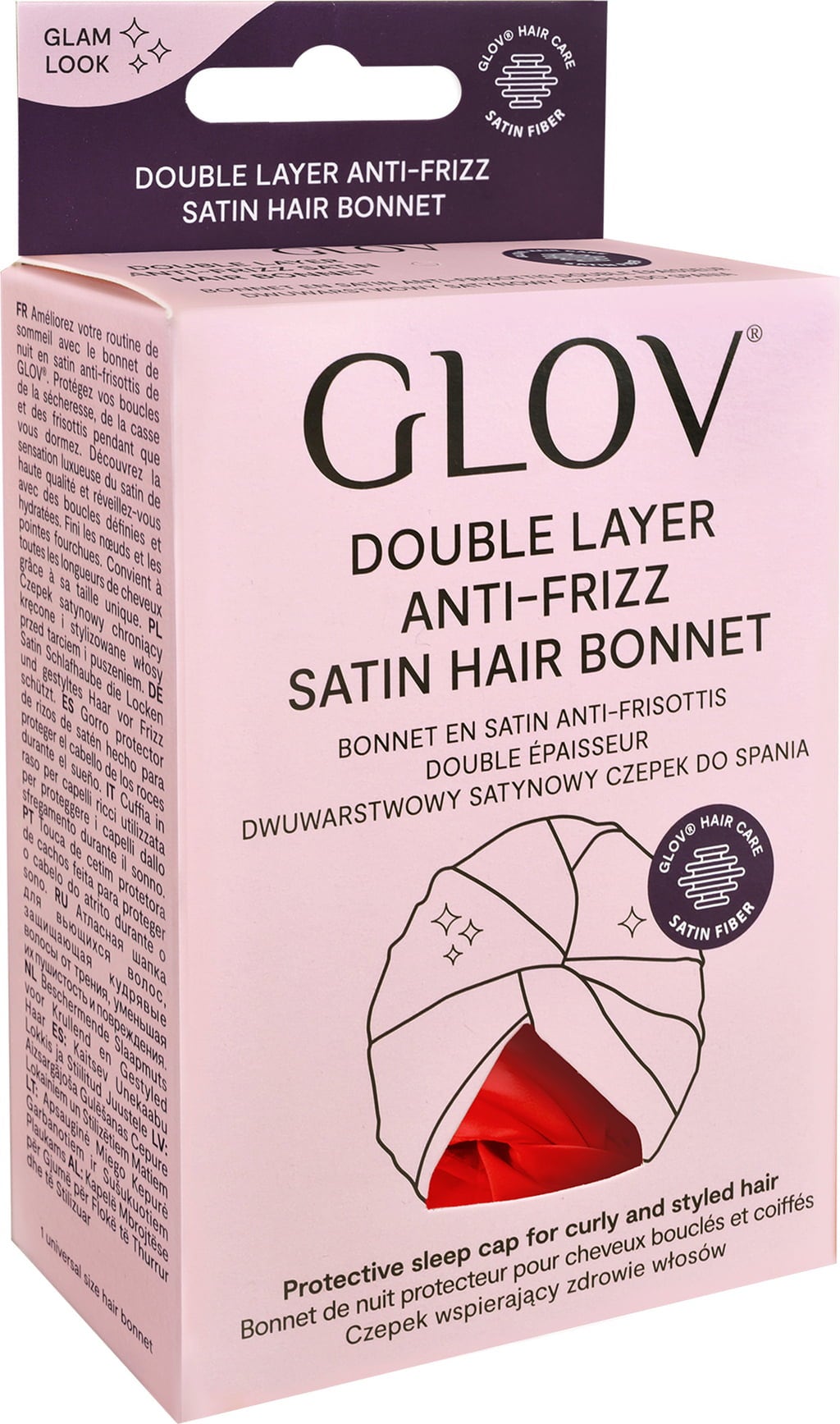 GLOV Double Layer Satin Bonnet - Red