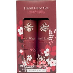 The Handmade Soap Company Hand Wash & Hand Lotion Hand Care Set  - Coriander Seed, Geranium & Vetiver