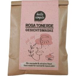 hello simple Zero Waste Pink Clay Face Mask - 120 g