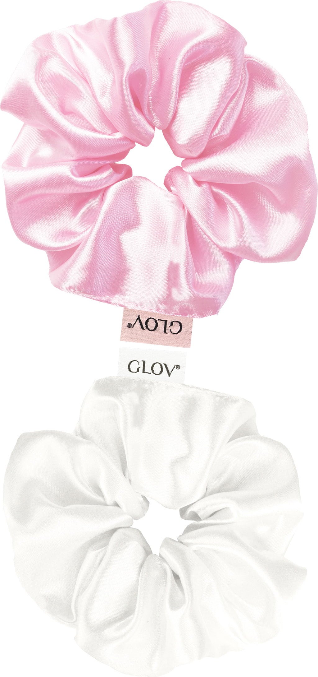 GLOV Scrunchies 2 Pack S - White/Pink