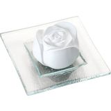 Mirisni kamen "Cvijet ruže" na prozirnom pladnju