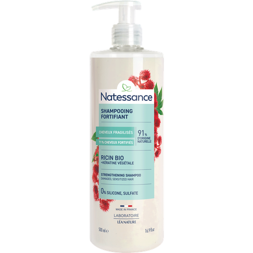 Natessance Shampoing Fortifiant Ricin & Kératine - 500 ml