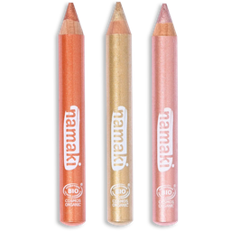 Namaki Set of 3 Glitter Skin Colour Pencils - Sunshine