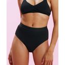 High-Waist Cotton Basic Black Ultra Strong menstruační spodní prádlo - 32