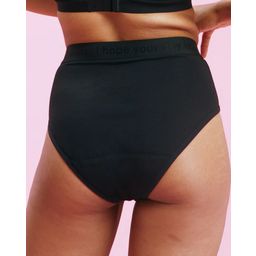 Period Underwear - High-Waist Cotton Basic Black Ultra Strong - 32