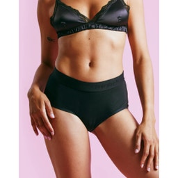 Period Underwear - Hipster Cotton Basic Black Extra Strong - 32