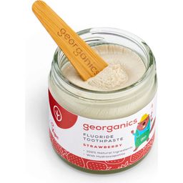 Georganics Паста за зъби с флуорид Strawberry - 60 мл