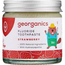 Georganics Паста за зъби с флуорид Strawberry - 60 мл