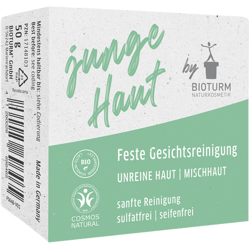 Bioturm Nettoyant Visage Solide pour Peau Jeune - 50 g