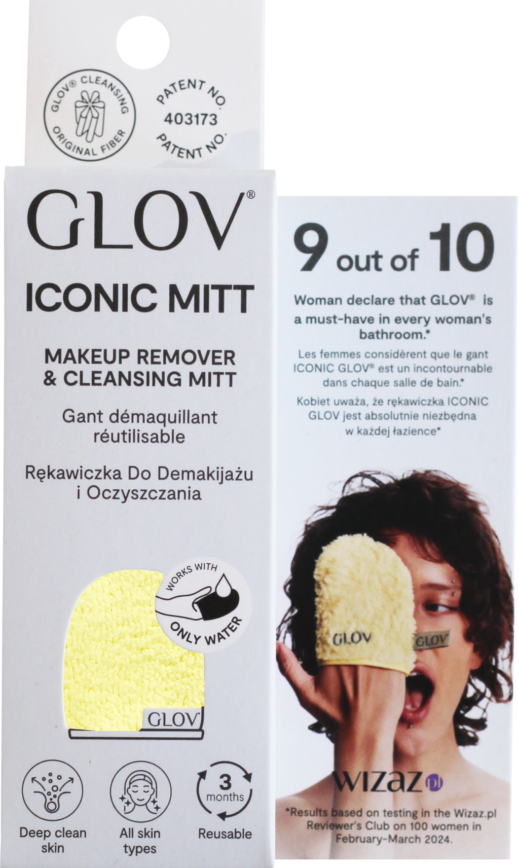 Iconic Mitt - Make up Remover and Cleansing Mitt - Baby Banana