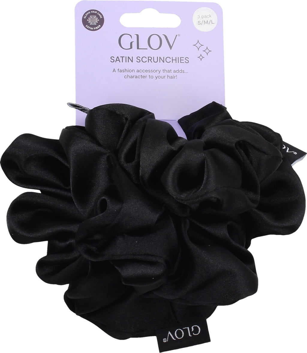 Scrunchies 3 Pack S/M/L, Black