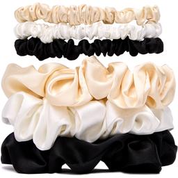 Veganboost Satenaste Scrunchie gumice za lase - Mix - 6 kos.