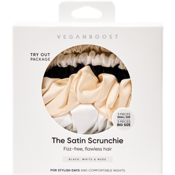 Veganboost Satenaste Scrunchie gumice za lase - Mix - 6 kos.