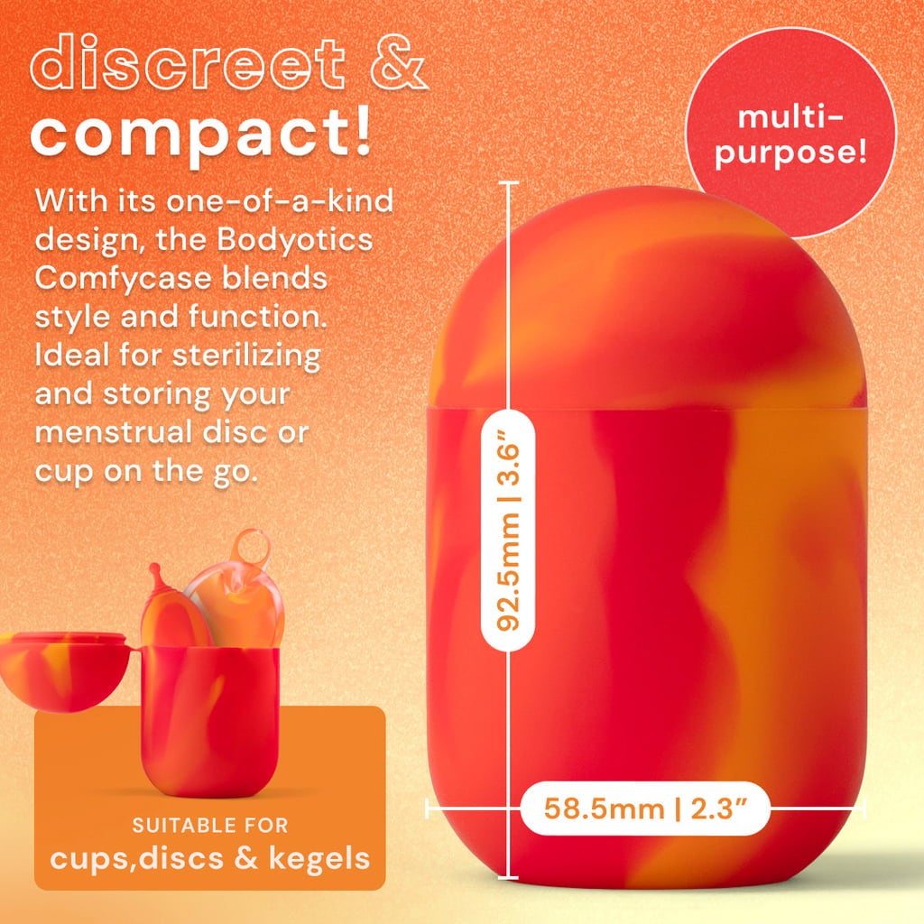 Custodia Comfycase per Dischi e Coppette Mestruali - Arancione e rosso