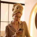 Veganboost Asciugamano per Capelli - Sandstone