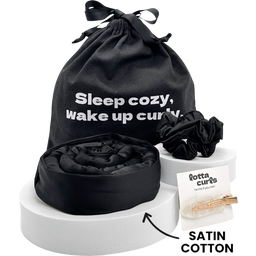 lotta curls Satin Cotton Curl Headband Set - Black