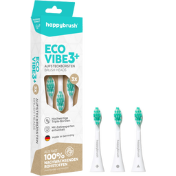 happybrush ECO VIBE 3+ Brush Heads - White - 1 set